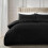 (Single, Black) Stripe Duvet Cover Set & Pillowcase Pair 1