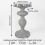 Silver Lady Mirrored Diamond Side Table 60cm 5