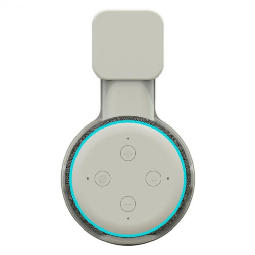 (T2 White) Echo Dot (3rd Gen) Wall Mount Bracket with Adjustable Swivel Base—Space-saving and drill-free installation 1