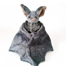 (Gray,As shown)Peter-Klaus Halloween Bat Plush Toy Stuffed Animal Big Bat Doll Cute Animal Toy Festival Decoration Gift 30cm