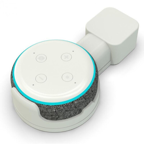 (T2 Black) Echo Dot (3rd Gen) Wall Mount Bracket with Adjustable Swivel Base—Space-saving and drill-free installation 2