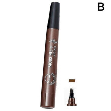 (Pink) 3D 4 Fork Microblading Tattoo Eyebrow Liquid Ink Pen Brow Pencil W7X3 R6I