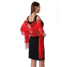 (White) Women Soft Lace Wraps Wrap  Evening Shawl Wrap Cover Ups Wedding
