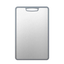 (D) Lightweight Superior Unique Fashionable Board Cutting Silicone Antibacterial Steel Household Tpe Use Stainless Edging