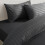 (Super King, Charcoal) Stripe Duvet Cover Set Bed Quilt & Pillowcase Pair 5