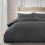 (Super King, Charcoal) Stripe Duvet Cover Set Bed Quilt & Pillowcase Pair 1