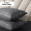 (Super King, Charcoal) Stripe Duvet Cover Set Bed Quilt & Pillowcase Pair 6