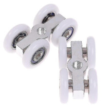 1pair Sliding Door Rollers 4 Wheels Hanging Home Door Accessories Hardware Shytmv - Ri