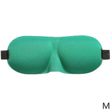 (green) Travel 3D Eye Mask Sleep Soft Padded Shade Cover Rest Relax Sleeping Blindfol