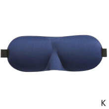 (navy) Travel 3D Eye Mask Sleep Soft Padded Shade Cover Rest Relax Sleeping Blindfol