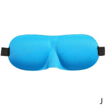 (blue) Travel 3D Eye Mask Sleep Soft Padded Shade Cover Rest Relax Sleeping Blindfol