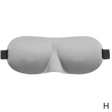 (gray) Travel 3D Eye Mask Sleep Soft Padded Shade Cover Rest Relax Sleeping Blindfol