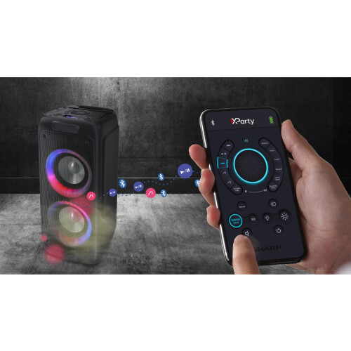 Sharp Portable Party Speaker Wireless Bluetooth with Disco Light 132W PS-949 2