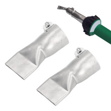 Welding Nozzle Stainless Steel 40mm Flat Wide Mouth Heat Gun Accessories - 2Pcs