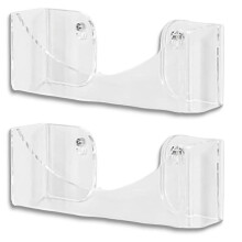 (Transparent 2pcs) Elegant Premium Household Closet Hat Rack Hat Organizer for Baseball Caps Space Saving Plastic Versatile