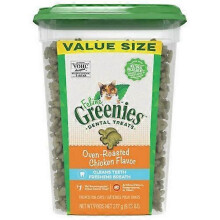 Greenies Feline Natural Dental Treats Oven Roasted Chicken Flavor, 9.75 oz