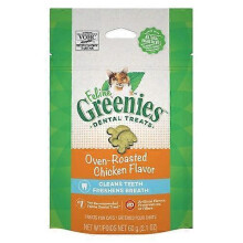 Greenies Feline Natural Dental Treats Oven Roasted Chicken Flavor, 2.1 oz