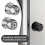 (Black) Spherical Intelligent Password Door Lock Password + Mechanical Key 4