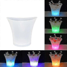 Ice Bucket, 5l Champagne Bucket Led Automatic Color Curve Design, Ip65 Water - XN
