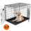 42in Black Heavy Duty Dog Metal Training Cage 1