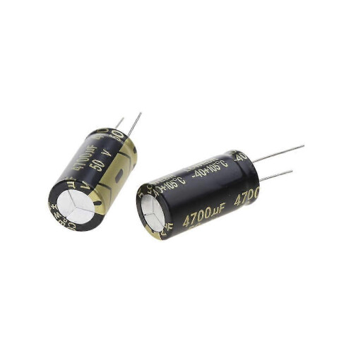 2Pcs 18*35mm 4700uF 50V Aluminum Electrolytic Capacitor 105C Dimension 2