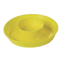 Miller Little Giant Plastic Screw-On Poultry Waterer Base for Quart Jar Yellow, 1 Count (Pack of 1)