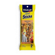 Vitakraft Crunch Sticks Apple & Honey Cockatiels Treats, 2 Pack