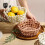 (White) Large Beige Elegant Circular Basket Ceramic Fruit Bowl Glazed 2