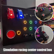 (Control Box) Simulation Racing Classic Hub Center Euro Truck Instrument Control Box USB Box Button
