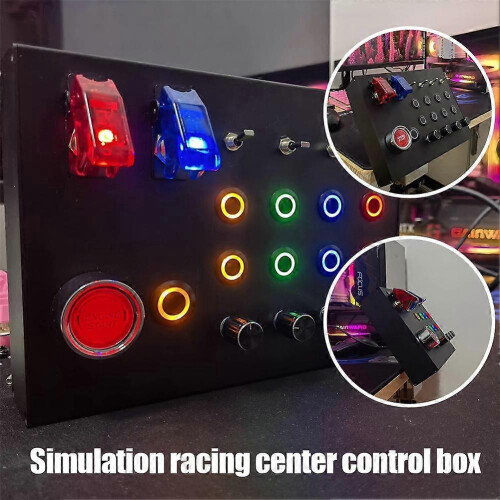(Control Box) Simulation Racing Classic Hub Center Euro Truck Instrument Control Box USB Box Button