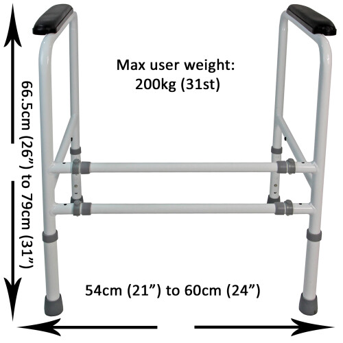 Actiasgear Toilet Frame Support Standing Aid Adjustable 2