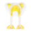 Cartoon Animal Themed Winter Hat Soft Polyester-White yellow 1