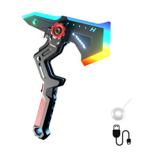 Sound Light Transforming Swords Axes Interactive-blazing red