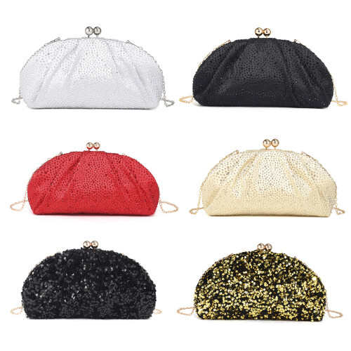 Damen Abendtasche, Strass-Schultertasche, modische-Gold 1