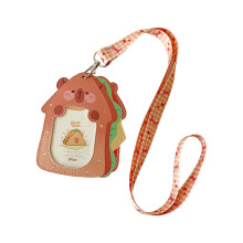Stylish Cartoon ID Badge Storage Case Cover With-brown bear