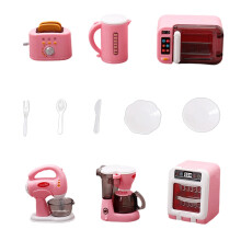 Tiny Pretend Play Household Items 11Pcs Doll Accessories-Pink