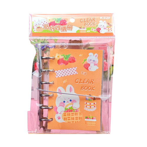 Sticker Book Colorful Cartoon Spirals Notebook Secure-Yellow