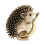 Handmade Small Hedgehog Brooch Lightweight Alloy Accessory-Gold 1