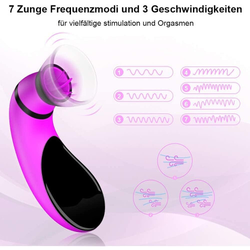 Vibrator Clitoral Suction Tongue Rechargeable 2