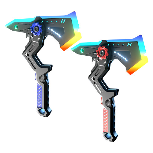 Sound Light Transforming Swords Axes Interactive-blazing red 1