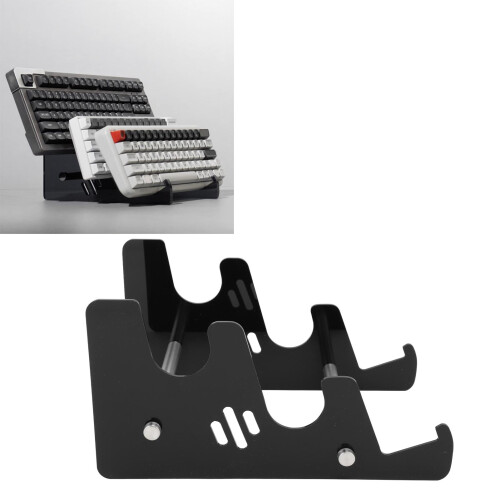 3-Tier Acrylic Keyboard Stand Black 250x160x135mm 1
