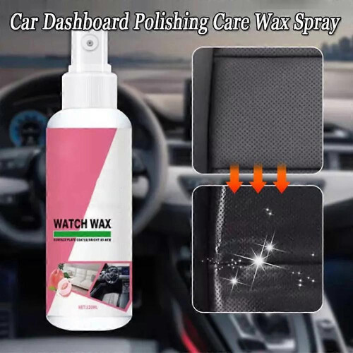 (120ml)Car Dashboard Polishing Care Wax Spray,Interior Plastic Door Dashboard Restore 1