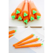 Carrot Gel Pen Gel Ink Pens Rollerball Fine Tip 0.5 mm Black Ink 2-Pack - DD01