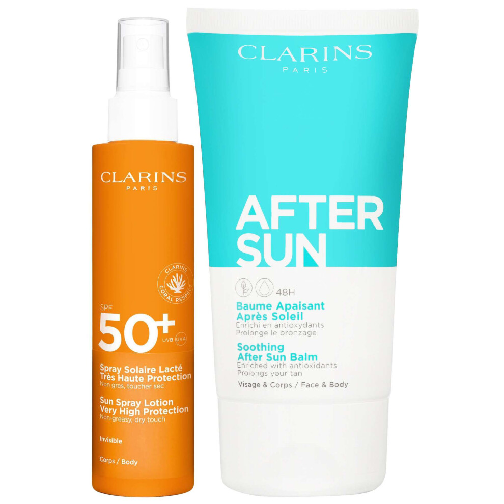 Clarins Duo: Sun Spray Lotion Spf50+ And After Sun Balm