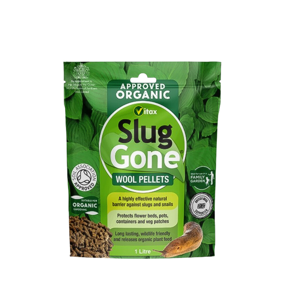 Vitax Slug Gone 1L Natural Wool Pellets For Organic Gardens