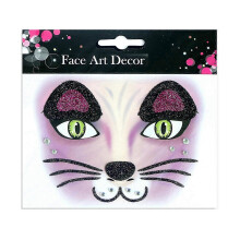 (cat) Blingbling Temporary Makeup Stickers Crystal Glittered Stickers Festival Holiday Costumes Blingbling Face Jewels Animal