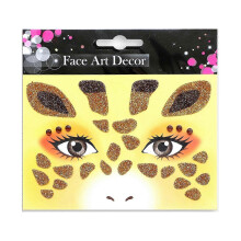 (giraffe) Blingbling Temporary Makeup Stickers Crystal Glittered Stickers Festival Holiday Costumes Blingbling Face Jewels Animal