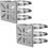 Universal Vertical Pole Mount for Security Camera 2pcs,with 6 Loop Pipe Clamps Solid Metal Mounting Corner Bracket - DD 1