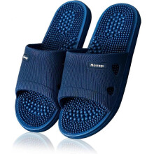 (EU42 43,blue)Massage Slippers Foot Reflexoloqy & Acupressure Massagers Sandal Shower Shoes Mens &Womens House Slippers Open Toe