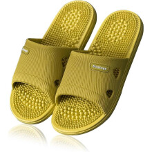(EU36 37,yellow)Massage Slippers Foot Reflexoloqy & Acupressure Massagers Sandal Shower Shoes Mens &Womens House Slippers Open Toe